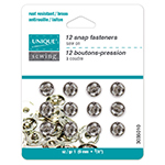 Unique Sewing Snap Fasteners Nickel Size 1 9mm (3⁄8″) 10 sets